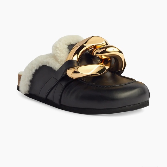 JW Anderson Shearling Chain Loafers - Picture 2 of 6
